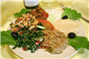 Eating Mediterranean Turkish at Seven Hills Mediterranean Grill restaurant in New York, NY.