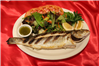 Eating Mediterranean Turkish at Seven Hills Mediterranean Grill restaurant in New York, NY.